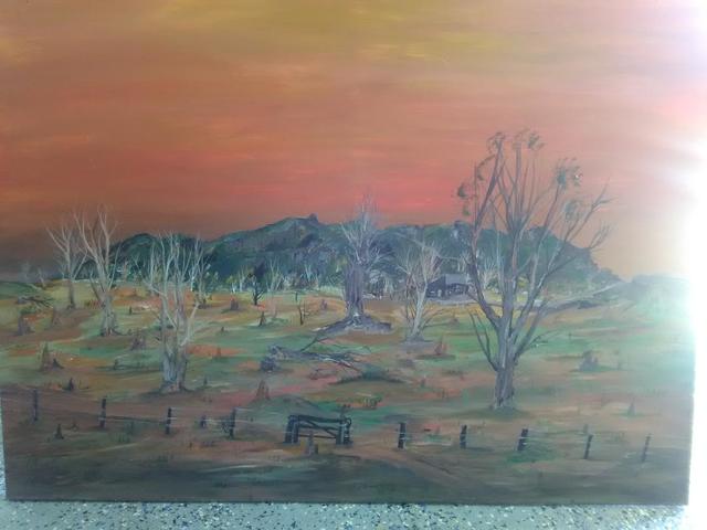 Artist Stephen Heferen. 'Australian Outback' Artwork Image, Created in 2019, Original Painting Acrylic. #art #artist