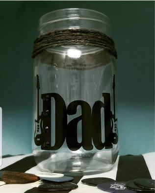 Amber Coombe: 'dad rocks jar', 2020 Crafts, Music. Dads rock and when they do they need somewhere to store those magical picks  ...