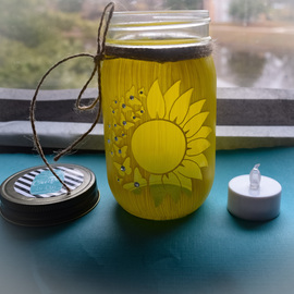 Sunflower Craft Jar, Amber Coombe