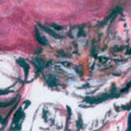 Lisa Counts: 'cat 3', 2001 Other Painting, Animals. 