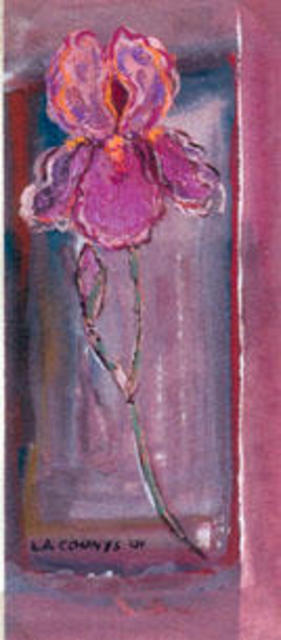 Artist Lisa Counts. 'Iris' Artwork Image, Created in 2001, Original Drawing Charcoal. #art #artist