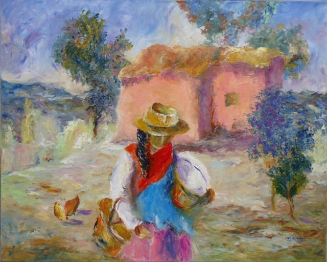 Cecilia Revol Nunez  'AROMA A COMIDA CASERA ', created in 2013, Original Painting Oil.