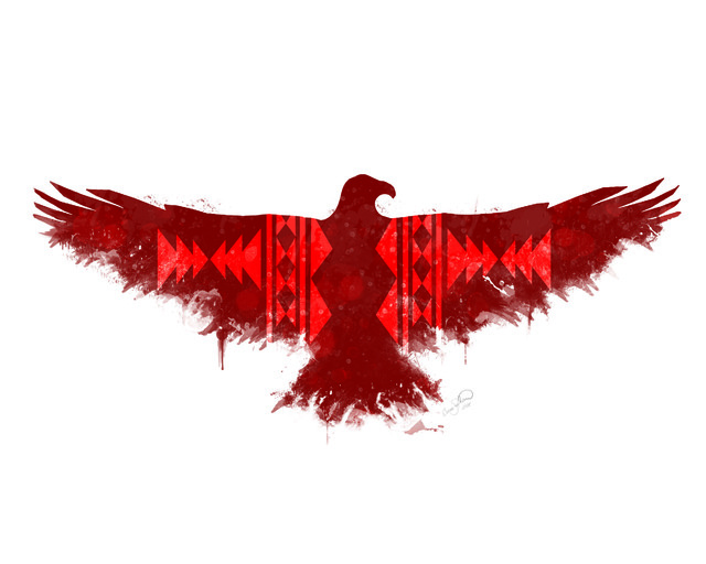Carrie Silverhorn  'War Eagle', created in 2018, Original Graphic Design.