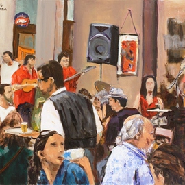 Claudio Vianna: 'Relax no Lavradio', 2012 Oil Painting, Urban. 