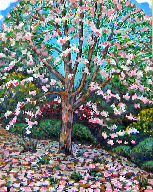 Artist David Cuffari. 'Flowering Tree' Artwork Image, Created in 2006, Original Mixed Media. #art #artist