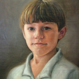 Debra Derouen: 'conner', 2009 Oil Painting, Portrait. Artist Description:  portrait ...