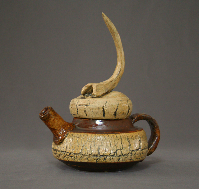 Dirk Dahl  'Teapot 2', created in 2012, Original Ceramics Handbuilt.