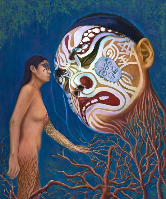  Jian Yu Jhuang  'Entanglement', created in 2018, Original Painting Oil.