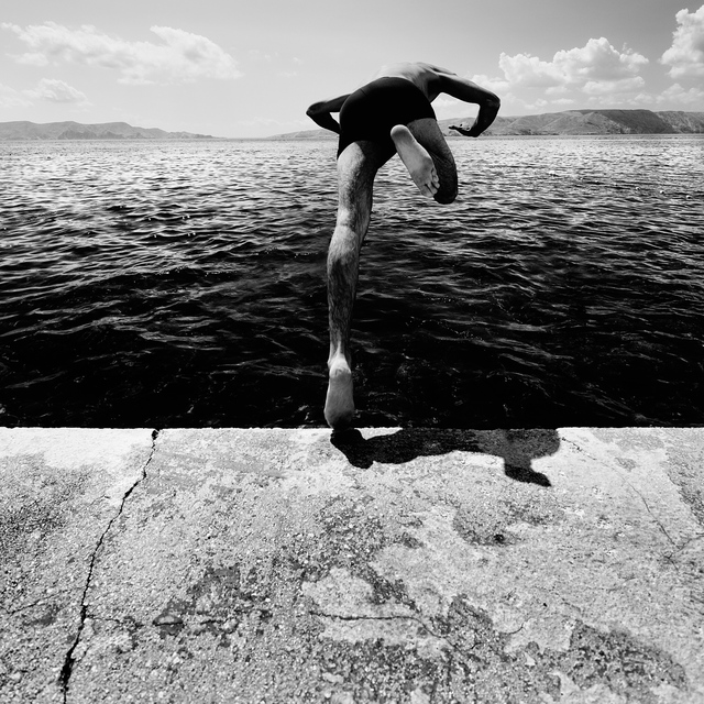 Mitia Dedoni  'The Diver', created in 2011, Original Photography Black and White.