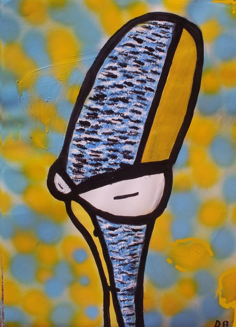 Artist Dan Beers Moreno. 'Alien Marge Simpson' Artwork Image, Created in 2004, Original Painting Other. #art #artist