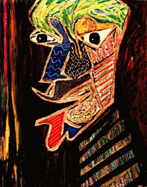 Artist Dan Beers Moreno. 'Alien Nietzsche' Artwork Image, Created in 1992, Original Painting Other. #art #artist