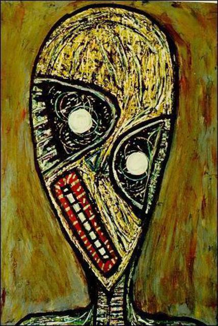 Artist Dan Beers Moreno. 'Alien In Cave' Artwork Image, Created in 2007, Original Painting Other. #art #artist