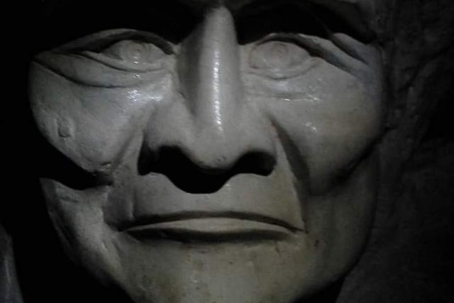 John Gartman  'Native American Cheifs', created in 2017, Original Sculpture Limestone.