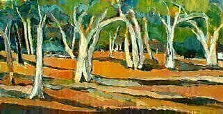 Daniel Clarke: 'Descanso Silver Oaks', 2003 Giclee, Landscape. Descanso Silver Oaks is part of the Artist' s Los Angeles Scenes Giclee Print series.  Note: a 150 series of 17 x 34 prints are available at $200 a print....