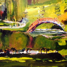 Daniel Clarke: 'Huntington Gardens', 2014 Acrylic Painting, Landscape. Artist Description:  