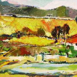 Daniel Clarke: 'Road View', 2006 Acrylic Painting, Landscape. Artist Description: Road View is part of the Artist' s California Scenes series of paintings.Work comes complete framed in a very beautiful 4. 5 inch wood frame. ...