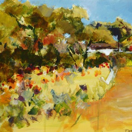 Daniel Clarke: 'Sonoma Backyard', 2011 Acrylic Painting, Landscape. Artist Description:     Sonoma Backyard  is part of the Artists California landscape series of painings.       ...
