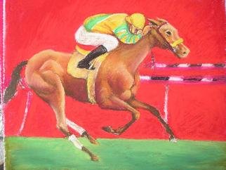 Daniela Vasileva: 'equestrian', 2013 Pastel, Equine.   horse  ...