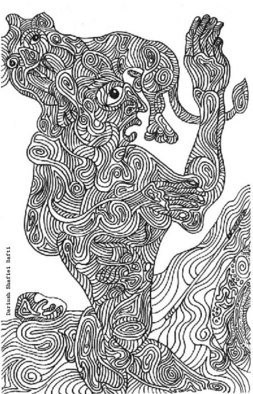 Dariush Shafiei: 'Unfigure', 2011 Pencil Drawing, Psychology. 