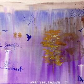 Dariya Afanaseva Artwork  UP IN THE AIR, 2014 Acrylic Painting, Trees