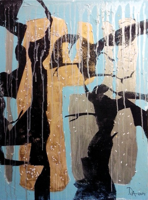 Dariya Afanaseva  'Autumn Rain', created in 2014, Original Painting Acrylic.