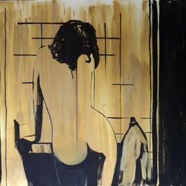 Dariya Afanaseva: 'freeze frame', 2008 Acrylic Painting, nudes. Artist Description:   canvas board/ acrylic 50cm x 60cm 2008...