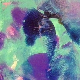 Darrell Johnson: 'mystical sky', 2023 Acrylic Painting, Abstract. Artist Description: This was painted using a balloon, which created the nystical being in the center of the canvas. ...