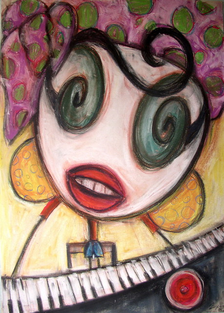 Artist Darija Radakovic. 'Amy Winehouse' Artwork Image, Created in 2009, Original Pastel. #art #artist