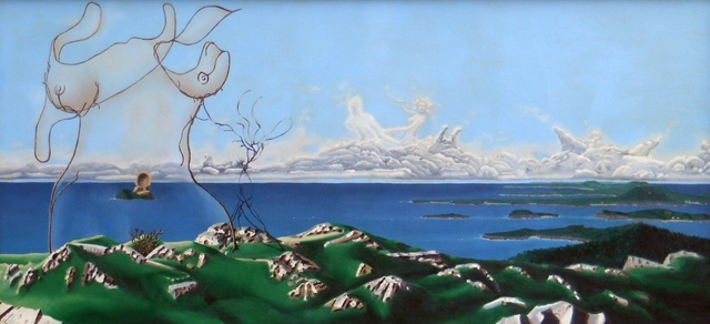 Dave Martsolf  'Feminine Landscape', created in 1979, Original Drawing Pastel.