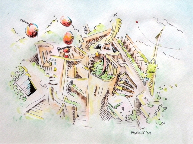 Artist Dave Martsolf. 'Habitat' Artwork Image, Created in 2009, Original Drawing Pastel. #art #artist