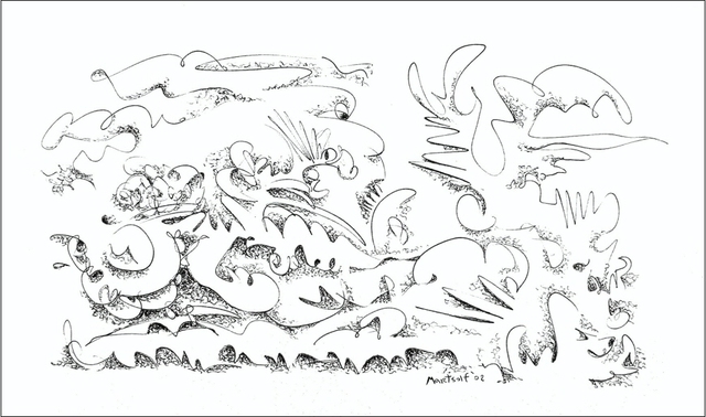 Dave Martsolf  'Jungle Attitude', created in 2002, Original Drawing Pastel.
