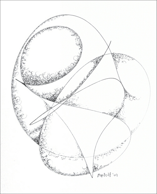 Dave Martsolf  'Polished Convolutions', created in 2008, Original Drawing Pastel.