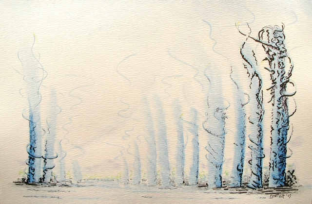 Dave Martsolf  'Signals', created in 2008, Original Drawing Pastel.