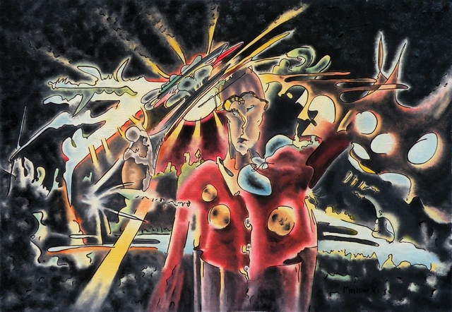 Dave Martsolf  'The Dictator', created in 1981, Original Drawing Pastel.