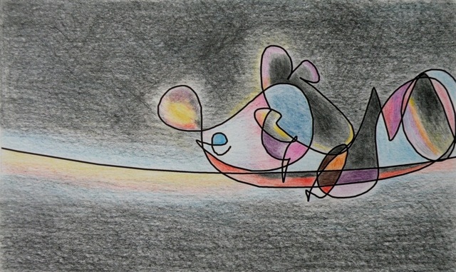 Dave Martsolf  'The Floater', created in 2012, Original Drawing Pastel.