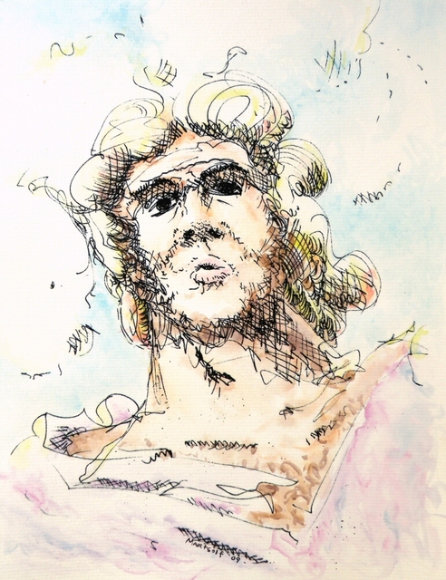 Dave Martsolf  'Zeus Uncertain', created in 2009, Original Drawing Pastel.