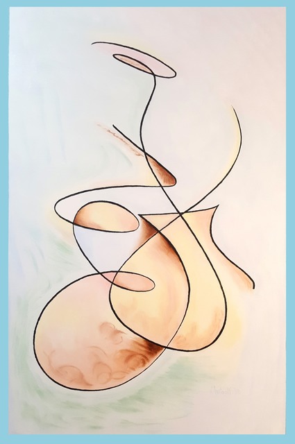 Artist Dave Martsolf. 'Cello' Artwork Image, Created in 2018, Original Drawing Pastel. #art #artist