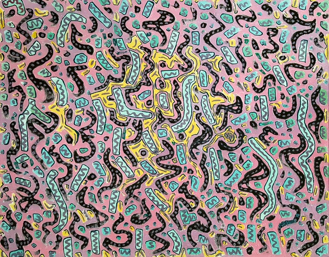 Artist Dave Martsolf. 'Confetti Wiggle Room' Artwork Image, Created in 2019, Original Drawing Pastel. #art #artist