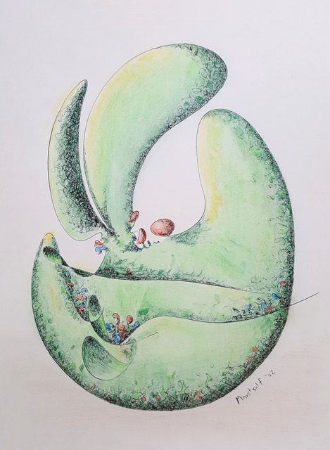 Artist Dave Martsolf. 'Sprout' Artwork Image, Created in 2018, Original Drawing Pastel. #art #artist