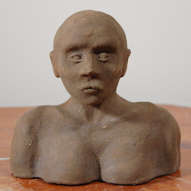 David Rocky Aguirre: 'work in progress liberia', 2008 Ceramic Sculpture, Figurative. Artist Description:  Liberian woman. Update- this was a clay test, the sculpture was ruined in the kiln along with a few others. I was testing backyard clay, the smaller test seemed good....
