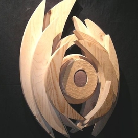 David Chang: 'Eye of the Wind', 2004 Wood Sculpture, Abstract. 