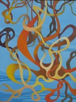 David Chang: 'Fantasia', 2005 Acrylic Painting, Abstract. 