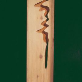 David Chang: 'Flowing River', 2004 Wood Sculpture, Abstract. 