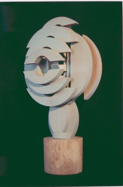 David Chang  'Inter Dimensional', created in 2004, Original Sculpture Wood.