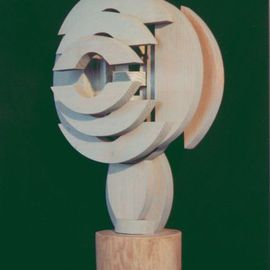 David Chang: 'Inter dimensional', 2004 Wood Sculpture, Abstract. 