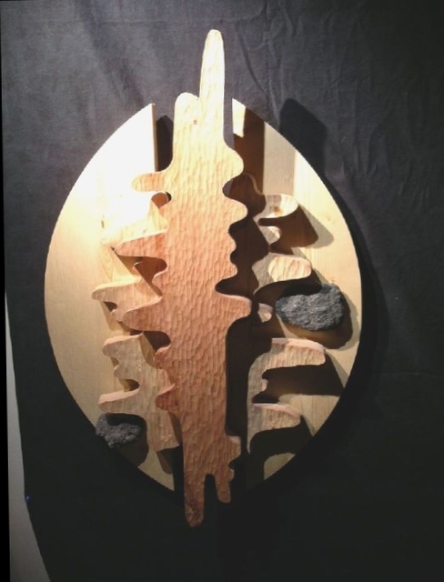 David Chang  'Sunset Pine', created in 2004, Original Sculpture Wood.