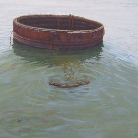 David Larkins: 'Lost Boys Calling', 2008 Acrylic Painting, Military. Artist Description:  Stepping onto the USS Arizona memorial, the first of my senses to awaken was the haunting smell of fuel oil that still permeates the sea air some sixty- seven years later.  The oil continues to bubble up from below, where the lost boys rest eternal, in their steel ...