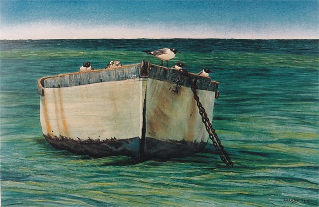 David Larkins  'No Problem Cove', created in 1994, Original Giclee Reproduction.