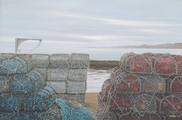 Artist David Larkins. 'St Andrews Harbor' Artwork Image, Created in 2012, Original Giclee Reproduction. #art #artist