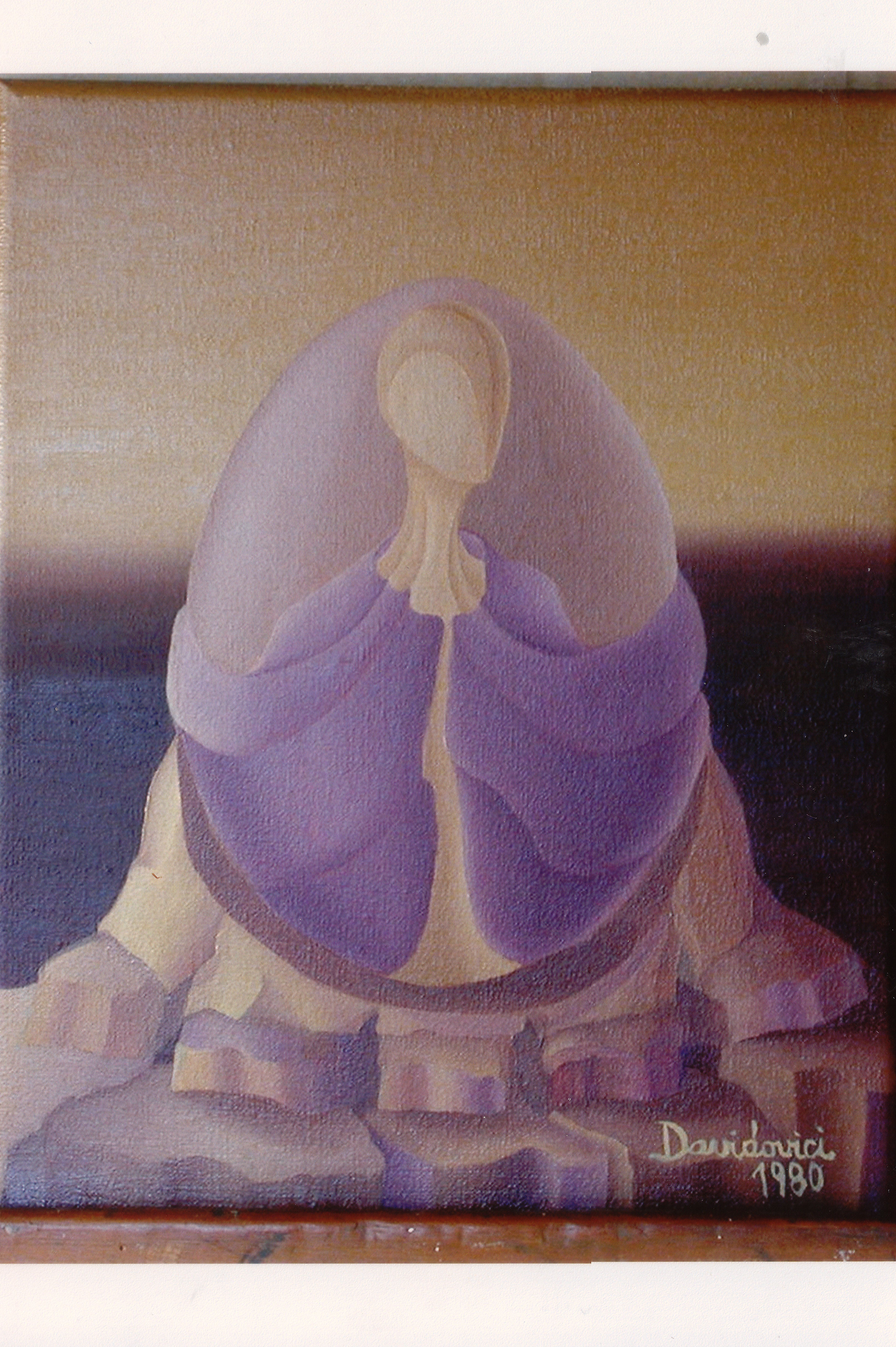 Raquel Davidovici: 'apoyo', 1980 Oil Painting, Surrealism. 